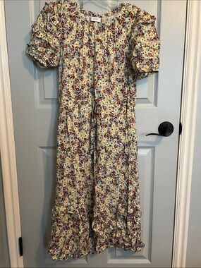 theGET Floral Smocked Top in Light Blue and Yellow